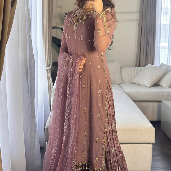 Embellished Designer Palazzo Set with Dupatta – Elegant Party Wear