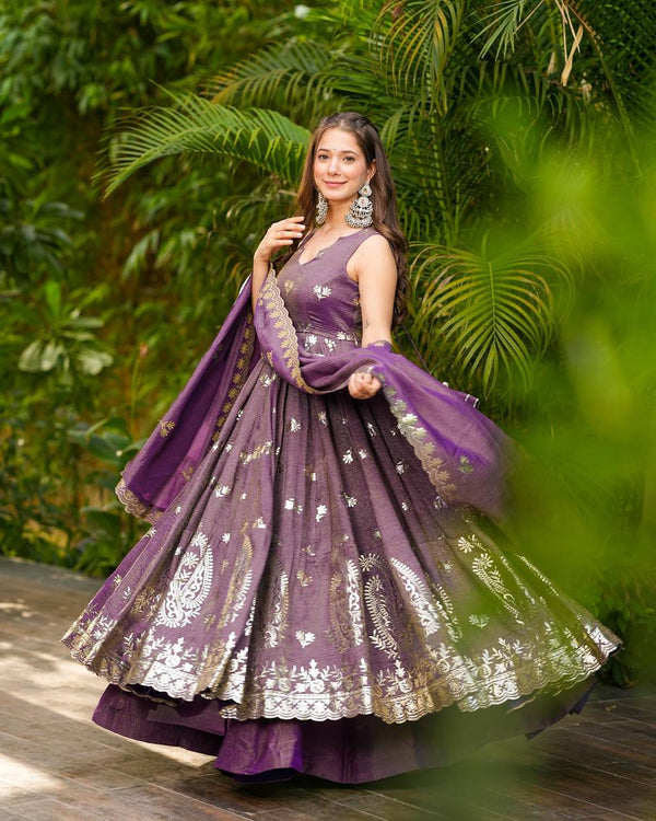 Amethyst Aura – HeritageEmbroidered Gown