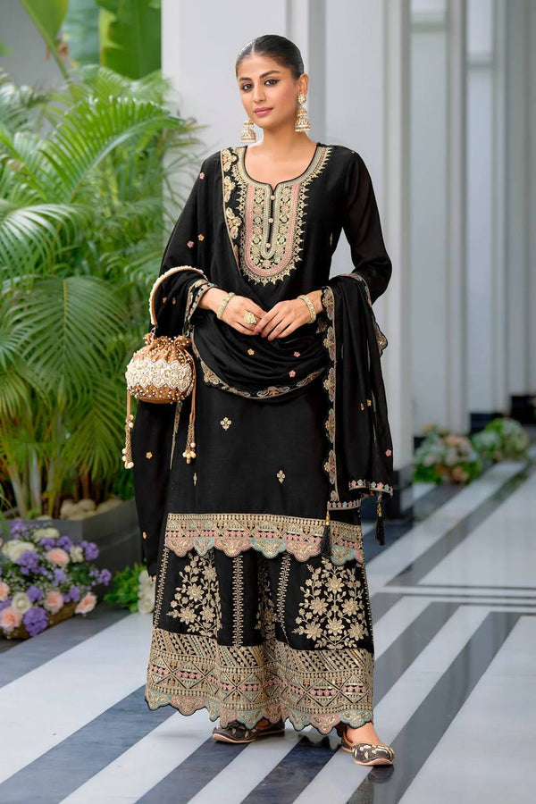 New Designer Party Top Sharara & Dupatta Set